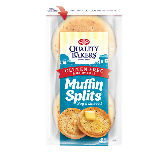 Quality Bakers GF Muffin Splits Soy Linseed 4pk