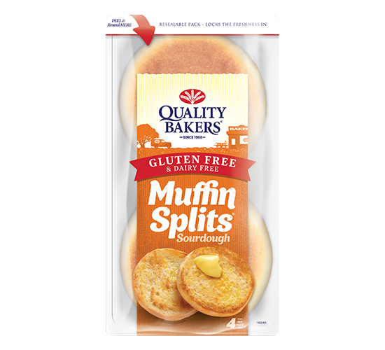 Quality Bakers GF Muffin Splits Sourdough 4pk