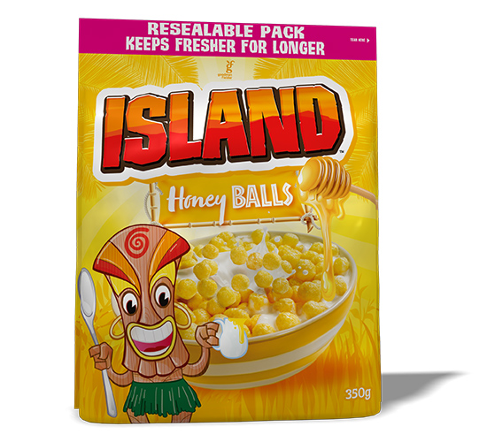 Island Cereal Honey Balls 350g